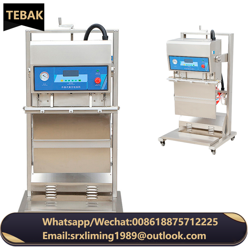 Vertical Vacuum Packaging Machine Commercial Stainless Steel Powder Liquid Food External Pneumatic Inflatable Sealing Machine