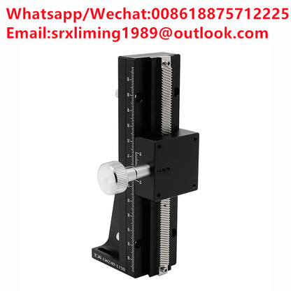 LWZ60 L=100-500mm Z Axis Dovetail Groove Linear Long Stroke Fine-Tuning Sliding Table Manual Displacement Trimming Platform