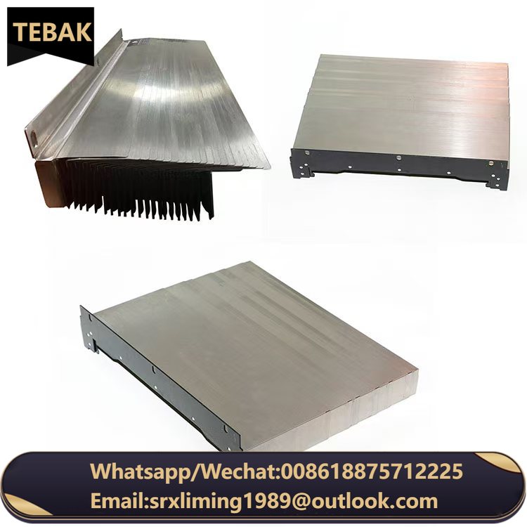 TEBAK Stainless Steel Armoured Accordion Protective CNC Bellow Cover  With Lamellas