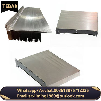 TEBAK Stainless Steel Armoured Accordion Protective CNC Bellow Cover  With Lamellas