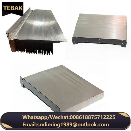 TEBAK Stainless Steel Armoured Accordion Protective CNC Bellow Cover  With Lamellas