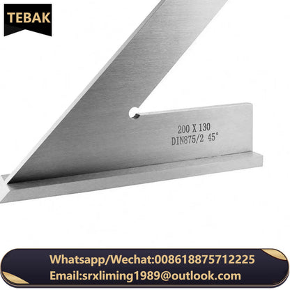 Stainless Steel  45 Degree Square Angle Square  120*80 Engineering Square Measuring Tool