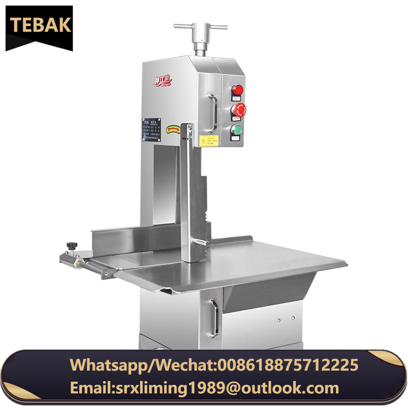TEBAK Commercial Automatic Meat Bone Cutting Machine Stainless Steel Meat and Bone Cutting Machine Electric Frozen Saw