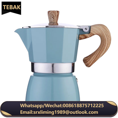Newest Type Italian Coffee Maker Espresso 3cup 6 Cup Aluminum Coffee Maker Moka Pot