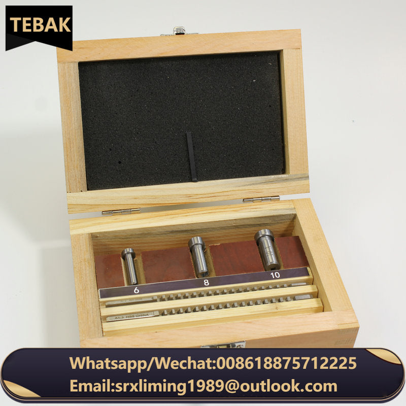 TEBAK Hot Sale 6/PCS Keyway Broach Sets, with Bushing & Shim for Industrial Tools