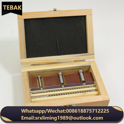 TEBAK Hot Sale 6/PCS Keyway Broach Sets, with Bushing & Shim for Industrial Tools