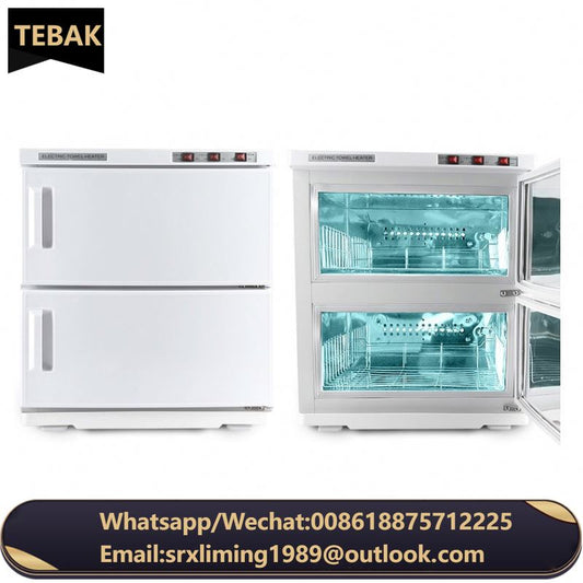 TEBAK Professional Electric Vertical Salon Spa Tool Cabinet Towel Heater Ultraviolet Towel Warmer