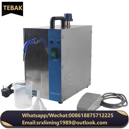 TEBAK 2L1300W Professional Steam Cleaner Machine High Pressure Silver Plating Decontamination Equipment Jewelry Cleaning Machine