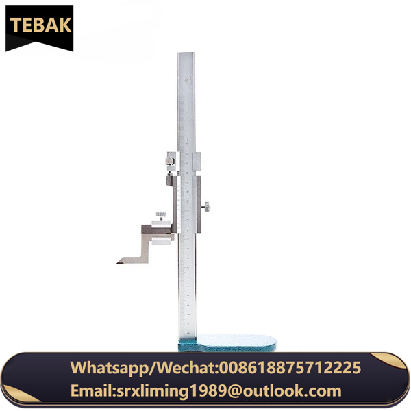 TEBAK Stainless Steel 0-300mm 0-600mm 0-1000mm Adjustable Height Gauge Ruler Height Vernier Gauge Measuring Tool