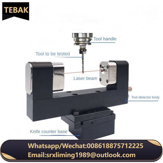 TEBAK CNC System Laser Setter Tool Length Setter Ear Compensation Non-touch Setting Probe for Machining Centers