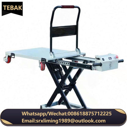 Hydraulic Lifting Getting on and Off Following the Vehicle for Loading and Unloading Thickened Scissor Forks One Key Lifting