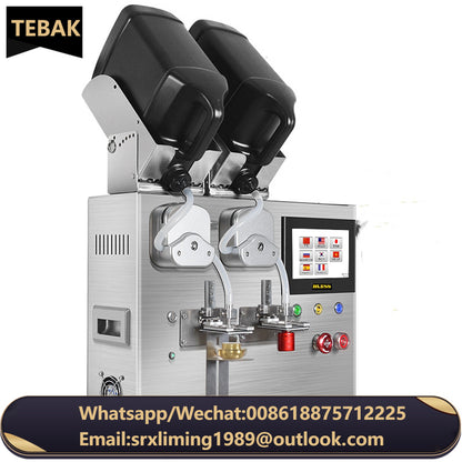 TEBAK Single Double Head Automatic Cosmetics Lip Gloss Perfume Essential Oil Liquid Nail UV Gel Nail Polish Filling Machine