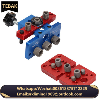 TEBAK W-149 Wood Working Ready Made 3 In1doweling Jig Kit Adjustable Drilling Guide Puncher