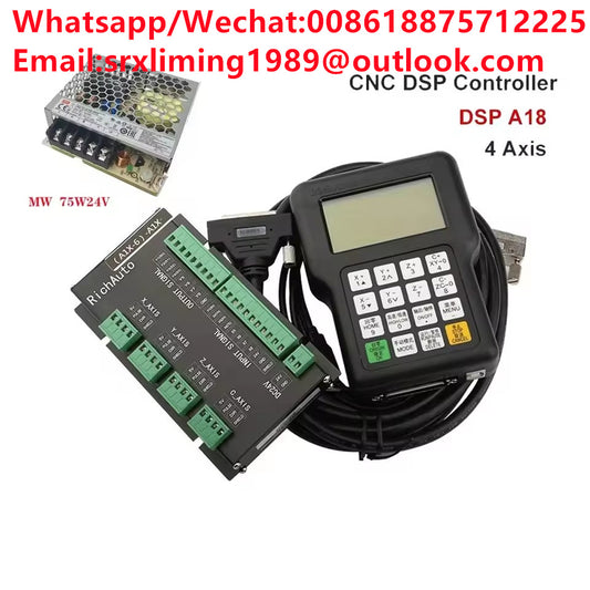 CNC RichAuto DSP A18E 4-Axis CNC Controller A18s A18e USB Linkage Motion Control System Manual For CNC Router