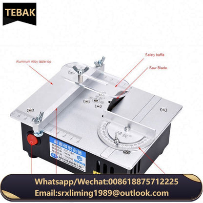 Mini Multifunctional Table Saw Electric Desktop Saws Small Household DIY Cutting Tool Woodworking Bench Lathe Cutter Machine