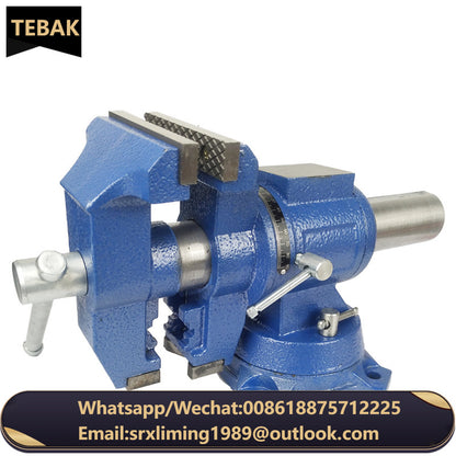 ANDUUK Double-sided vise Multi-Purpose Series Bench Vice Industrial 4" 5"6" Bench Vice Light Duty Bench Vise Multi Purpose Vise