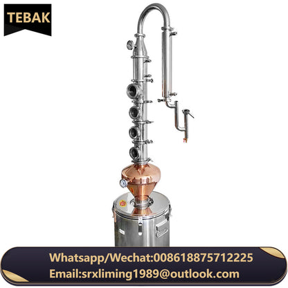 TEBAK Distillery Hand-made Gin/Vodka/Whiskey/ Ethanol Production Copper Distillation Equipment Wine Gin Vodka Alcohol Distiller