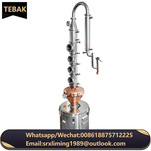 TEBAK Distillery Hand-made Gin/Vodka/Whiskey/ Ethanol Production Copper Distillation Equipment Wine Gin Vodka Alcohol Distiller