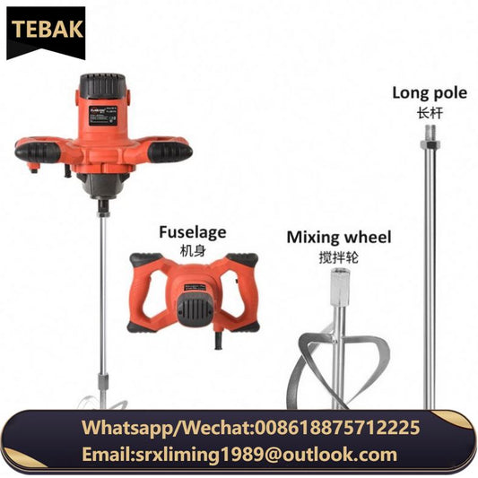 Paint Coating Cement Concrete 3200W Electric Mixer Industry Handheld Mixer Putty Powder Paint Cement Cement Concrete Mixer