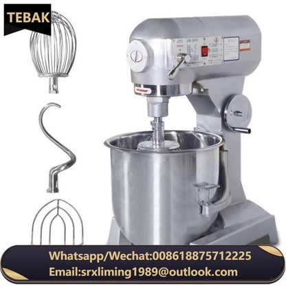 TEBAK Kitchen Food Mixers Machines Stainless Steel Bowl Big Planetary Cake Mixer Machine Bakery Commercial Bread Dough Mixer