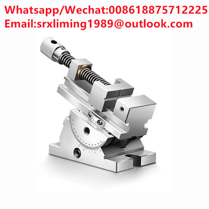 Universal Flat Jaw Precision Vise, Rotating vise，size 2 to 3 inches, 360° Rotation Adjustable angle, Vertical tilt up to 50°