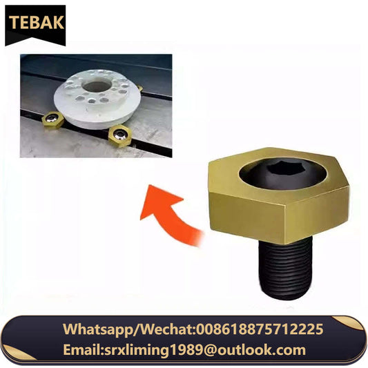 6 Pcs Hexagonal Eccentric Fixture Clamps Stainless Steel Anchor Clamping with Nut for Workholding Thread M4 M5 M6 M8 M10 M12 M16