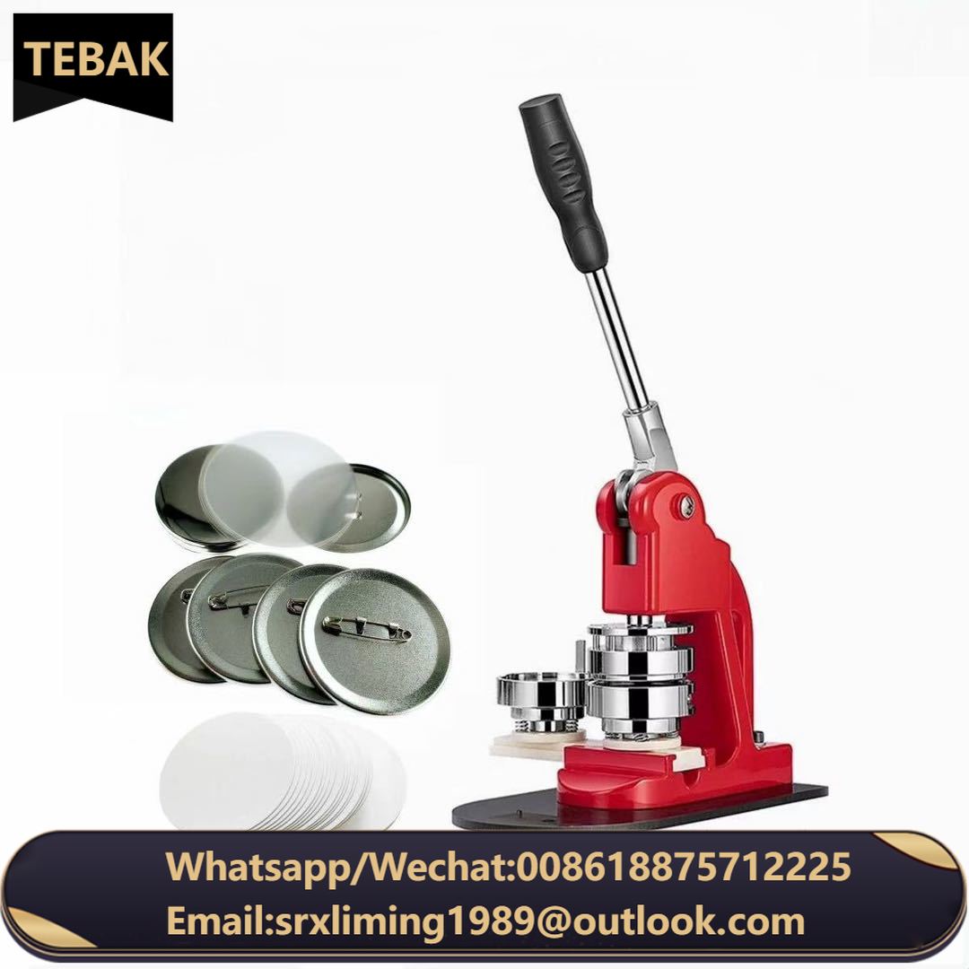 TEBAK  Hand Press Pin Button Making Machine 50MM Button Badge Press