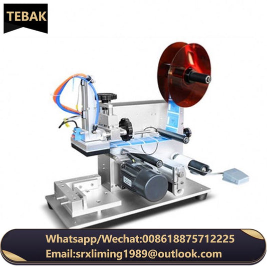 LT-60 Semi-Automatic Table-Top Electric Manual Labeling Machine for Flat Side Square Bottle Labeling Sticker Labeling Machine