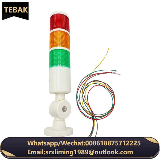TEBAK PT50-3T-J Multi-layer Warning Light LED Warning  Machine Tool signal Tower Light Tricolor Light Folding 24V