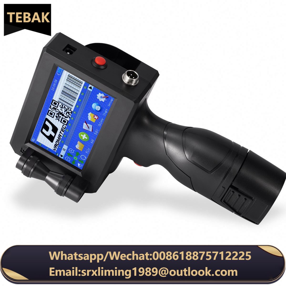 TEBAK Coder/Serial Number /Batch Code/Handheld Printer Inkjet Portable Hand Production Expiry Date Jet Lot Printing Machine