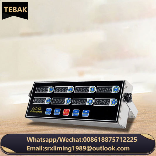 Restaurant Stainless Steel Burger Calculagraph Mechanical Timer Commercial Digital 8 Channels Kitchen Timer for Fried Food