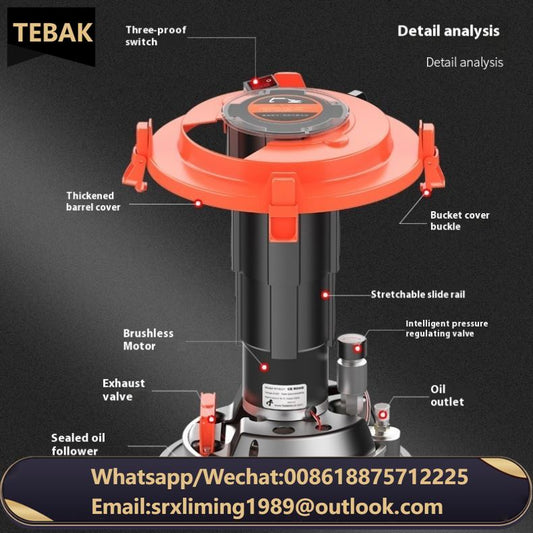 High Quality 12/15/18L 24/220V Automatic Electric Barrel High Pressure Auto Lubrication Grease Filling Pump for Concrete Pump
