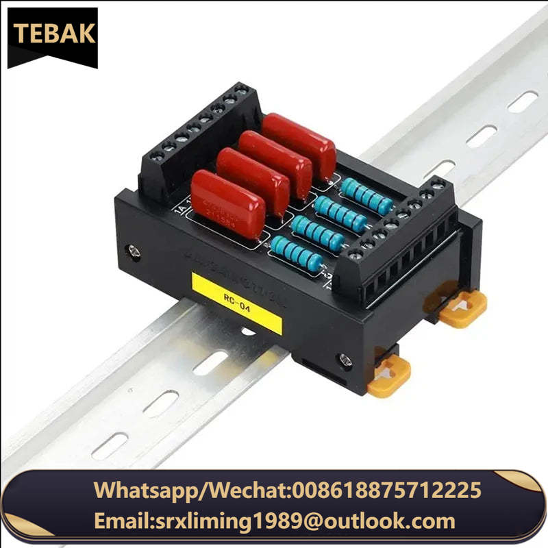 TEBAK CNC PLC Anti-interference Module RC Absorption Circuit Transistor Relay Contact protection Circuit RC-04