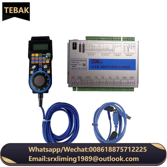 CNC Mach3 Controller Ethernet Breakout Board MKX-V Specialfication 3/4/6 axis+LHB04B-4/6 Wired handwheel 2000KHz