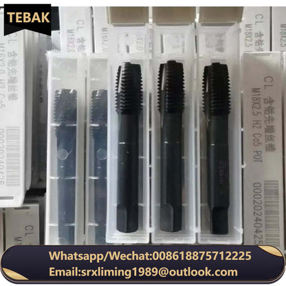 TEBAK M2 to M24 Gold HSS Bright Finishing Forming Tap Titanium Coated Thread Tap for Metal Drilling