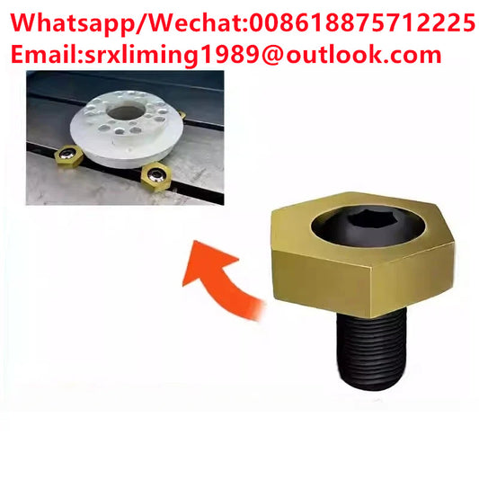 6 Pcs Hexagonal Eccentric Fixture Clamps Stainless Steel Anchor Clamping with Nut for Workholding Thread M4 M5 M6 M8 M10 M12 M16
