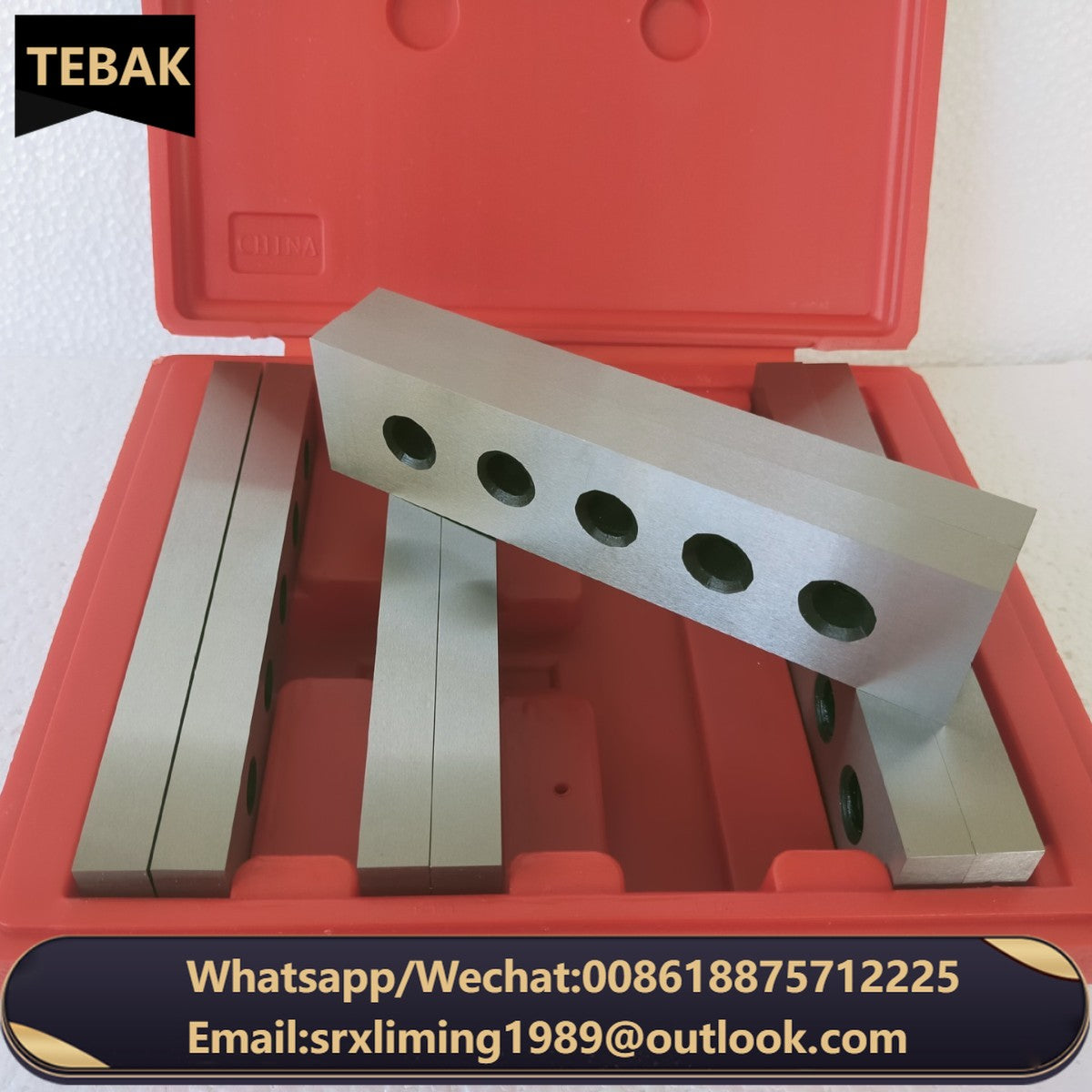 TEBAK Machine Tools 1/2 Inch Accuracy 0.0002" Thickness Steel Parallel Sets Rectangular Metal Parallel Block