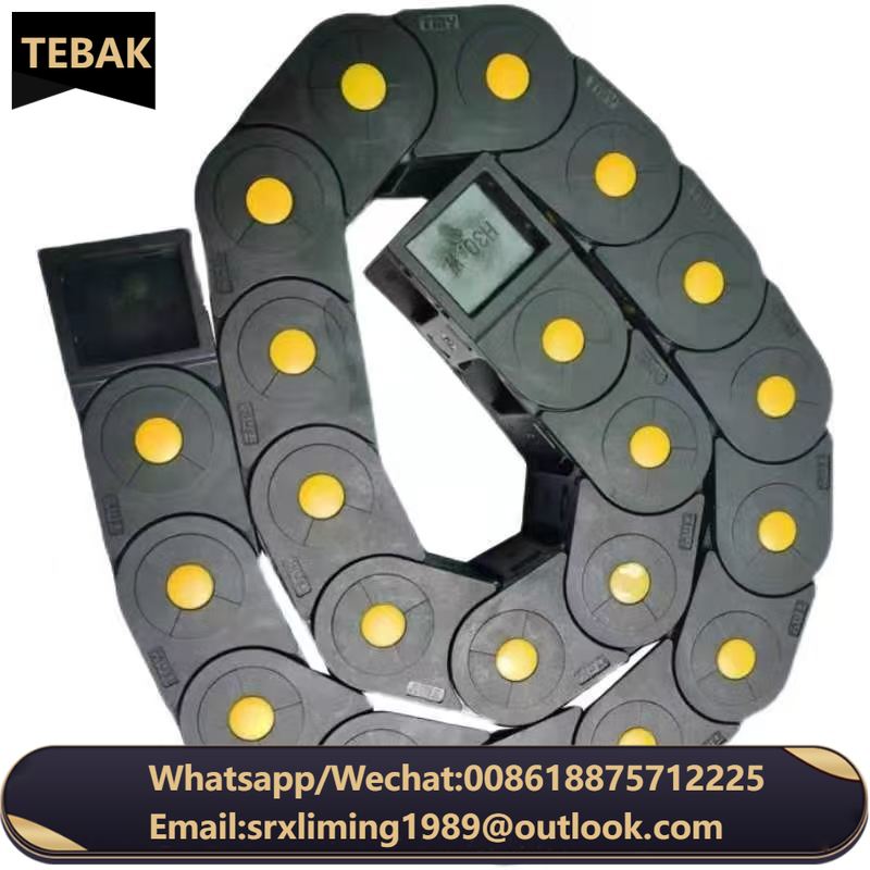 TEBAK Engraving Machine and Machine Tool Accessories Nylon Plastic Drag Chain Engineering Carrier Cable Drag Chain