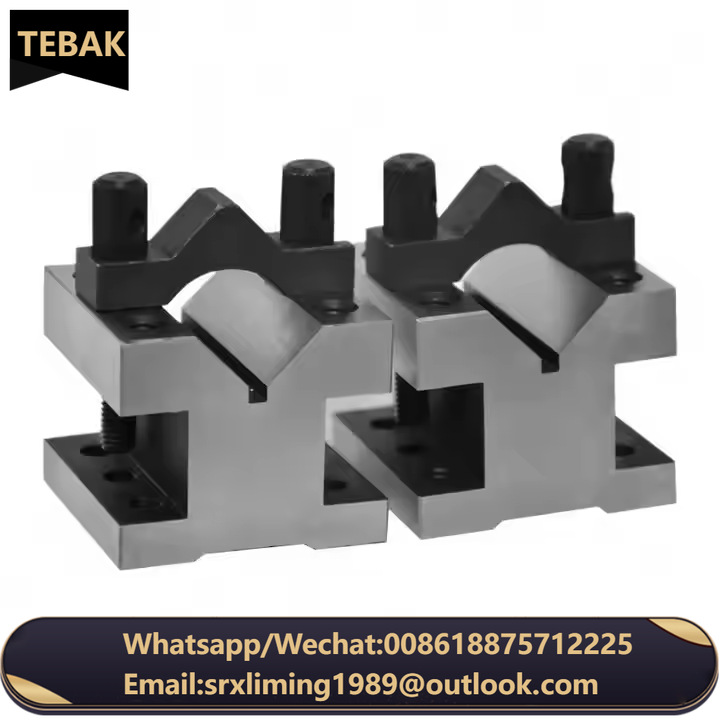 TEBAK  105x105x78 35x35x30 60x60x50 V-shaped Iron V-shaped Steel Fixture Precision Parallel V Type Block Clamping Sets