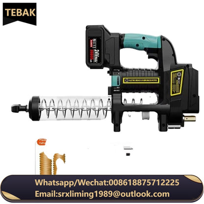 TEBAK Rechargeable Electric Butter Gun Automatic Dual Purpose Excavator Special Lithium Electric Lubricating Oil Injector