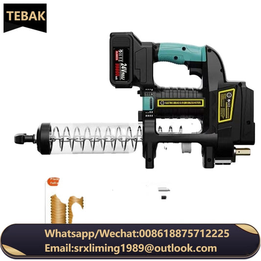 TEBAK Rechargeable Electric Butter Gun Automatic Dual Purpose Excavator Special Lithium Electric Lubricating Oil Injector