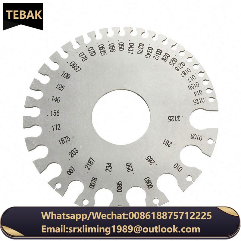 0-36 Round Wire Gauge Weld Diameter Gauge Welding Inspection Stainless Steel Material