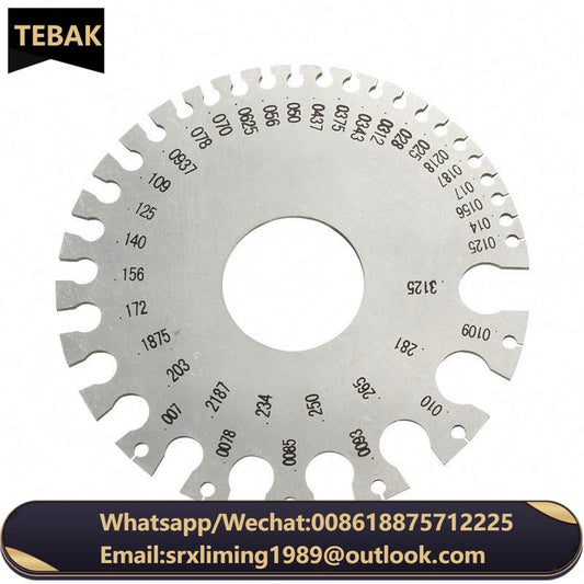 0-36 Round Wire Gauge Weld Diameter Gauge Welding Inspection Stainless Steel Material