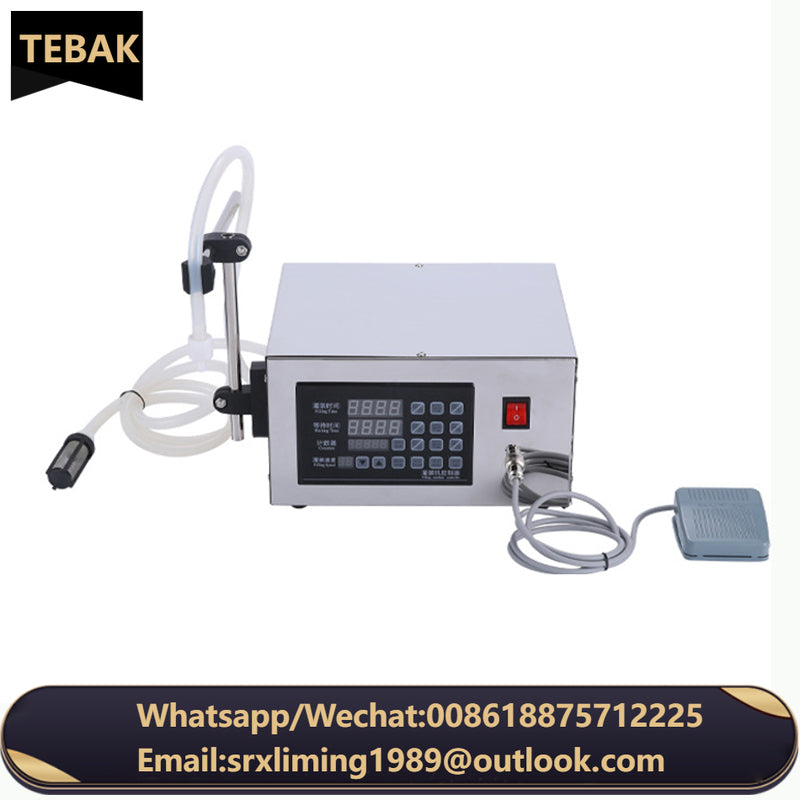 TEBAK SY-GFK280 Semi-Automatic Digital Control Electric Filler Small Beverage Milk Liquid Bottle Filling Machine