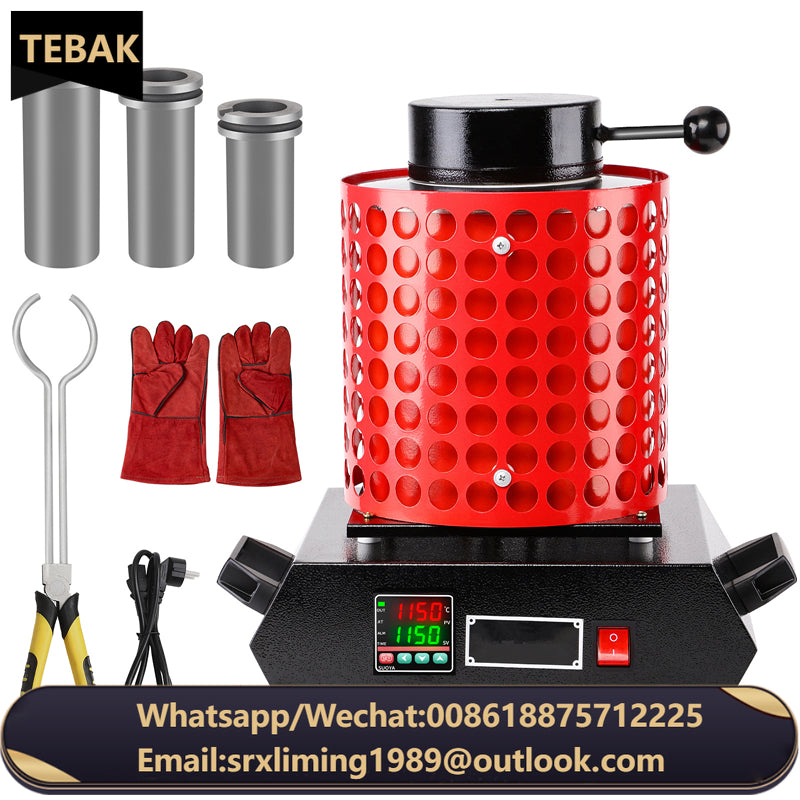 TEBAK Thermocouple Universal Melts Electric Furnace Copper Gold Heat Treatment Melting Electric Arc Heating Kilns Furnace