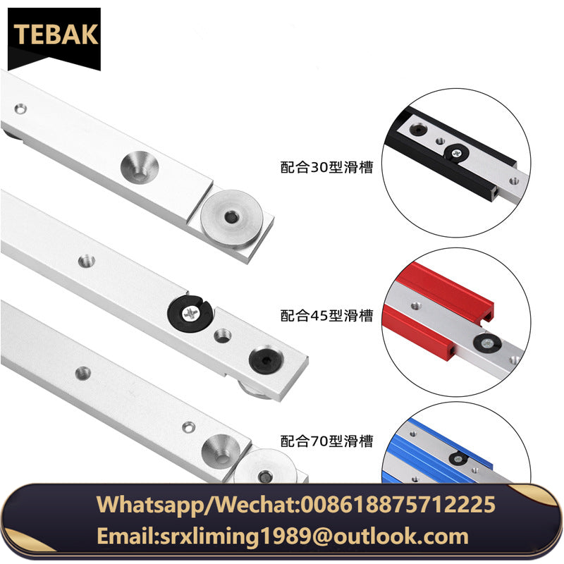 TEBAK W-10 Woodworking DIY Tools 300/450/650/850mm Aluminium Alloy Miter Bar Miter Slider Table Saw Miter Gauge Rod