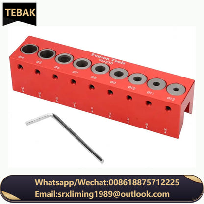 TEBAK W-125 Woodworking 4mm-12mm Pocket Hole Doweling Jig Self-centering Vertical Drilling Guide Punching Hole Locator