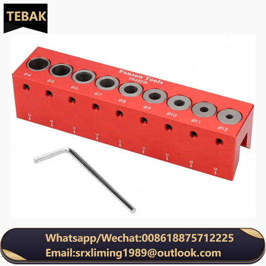 TEBAK W-125 Woodworking 4mm-12mm Pocket Hole Doweling Jig Self-centering Vertical Drilling Guide Punching Hole Locator