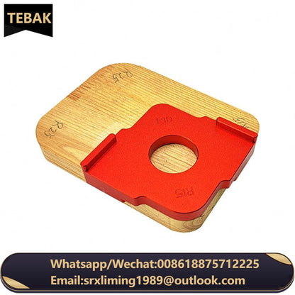 TEBAK W-56 3pcs Aluminium Alloy Rounded Corners Radius Woodworking Routing Templates Radius Quick Jig Router Bit Templates