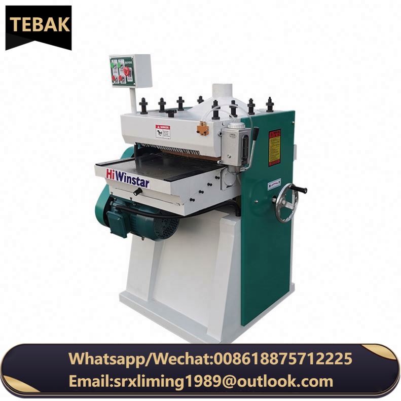 TEBAK XJ-25 High Speed Woodworking Machinery Double Sided  Electric Wood Thickness Planer Surface Jointer Thicknesser Machine